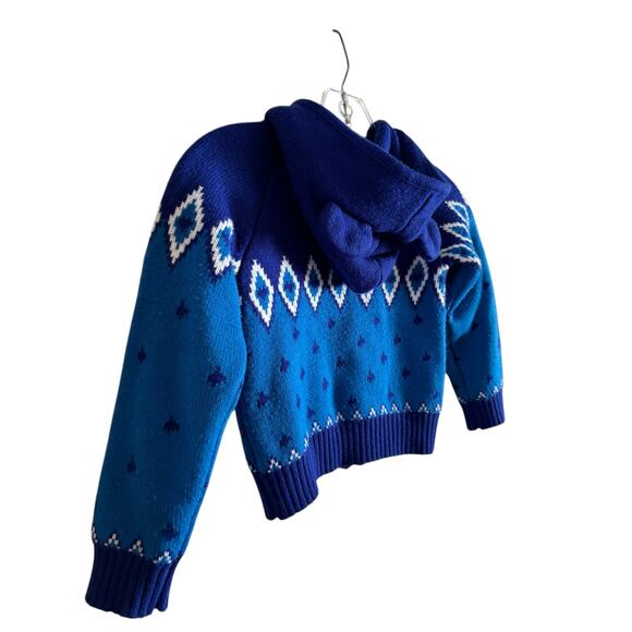 Grumpy Care Bears Hoodie Jumper Size 4T Blue Zip Up Knit Sweater Discontinued - Picture 4 of 6